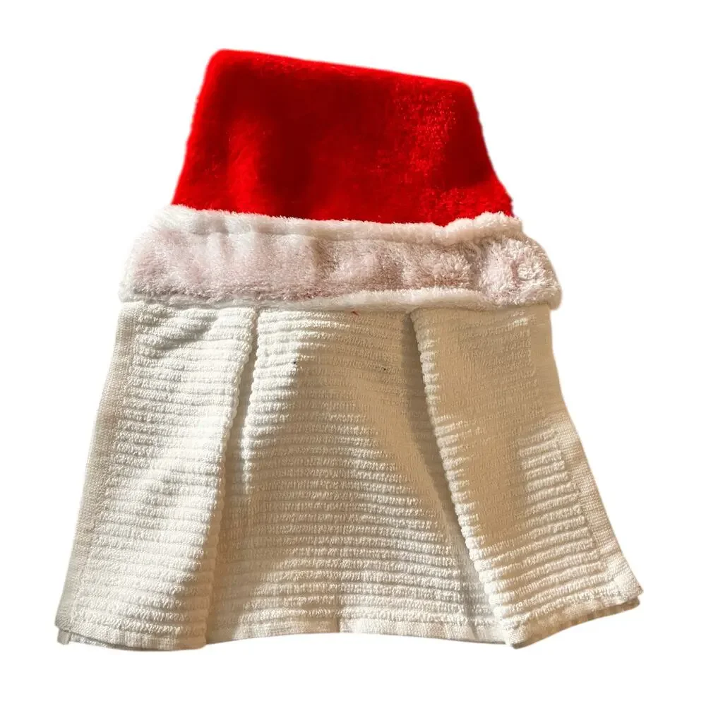 16 X 16 Santa Claus Hanging Hand Towel Decorative Christmas Kitchen Handmade